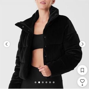 Alo Cropped Corduroy Puffer